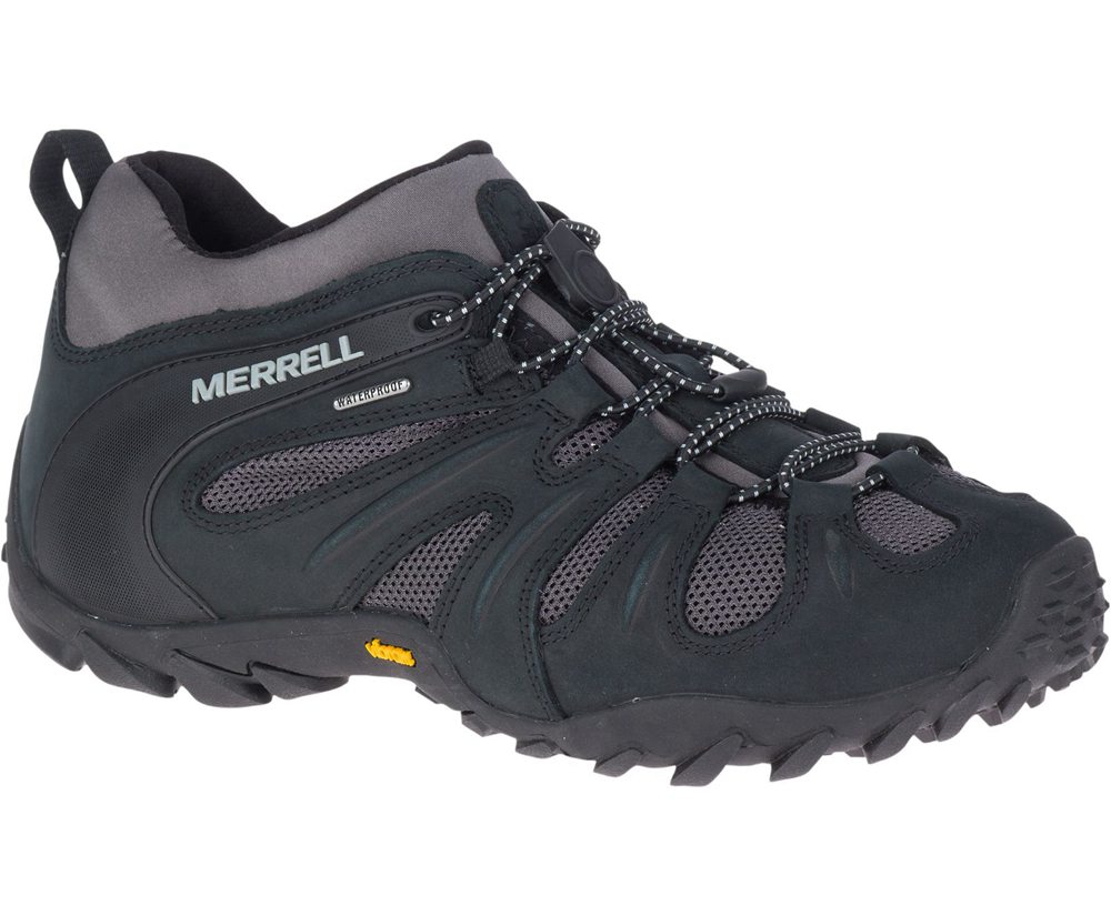 Merrell Vandresko Herre - Chameleon 8 Stretch Waterproof - Sort/Grå - ZTS548097